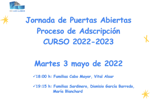 Jornada Puertas abiertas 3 mayo