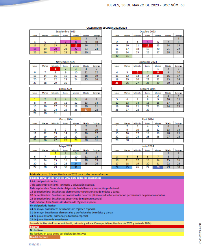 Calendario 23 24