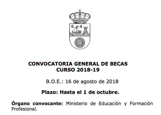 Convocatoria Becas